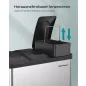   SONGMICS 45L Szelektív Hulladékgyűjtő Pedálos Szemetes Rozsdamentes Acél Ezüst-Fekete