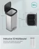 SONGMICS Prémium Rozsdamentes Acél Pedálos Szemeteskuka 68L Soft-Close Fedéllel