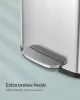 SONGMICS Prémium Rozsdamentes Acél Pedálos Szemeteskuka 68L Soft-Close Fedéllel