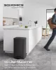 SONGMICS Premium Pedálos Szemetes 40L Acél Szemeteskuka Puha Záródással Fekete