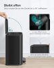 SONGMICS Pedálos Szemeteskuka 20L Acél Fekete Soft-Close