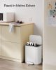 SONGMICS Modern Pedálos Szemeteskuka 20L Acél Felhőfehér Soft-Close