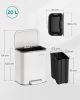 SONGMICS Modern Pedálos Szemeteskuka 20L Acél Felhőfehér Soft-Close