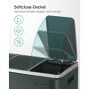 SONGMICS 3x18L Szelektív Hulladékgyűjtő Pedálos Szemeteskuka Puha Záródású Fedéllel Antracitszürke