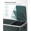 SONGMICS 3x18L Szelektív Hulladékgyűjtő Pedálos Szemeteskuka Puha Záródású Fedéllel Antracitszürke