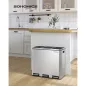   SONGMICS 3x18L Prémium Szelektív Hulladékgyűjtő Pedálos Szemeteskuka Puha Záródással Ezüst-Fekete