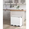 SONGMICS Háromrekeszes Szelektív Hulladékgyűjtő Pedálos Szemetes 3x18L Fehér