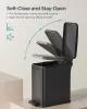 SONGMICS 5 literes Pedálos Szemeteskosár rozsdamentes acél fekete slim