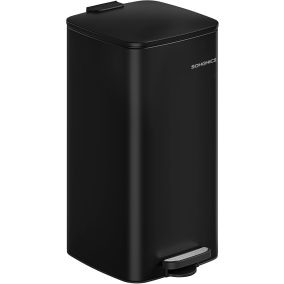   SONGMICS 30L Soft Close Pedálos Szemetes Acél Vázzal Fekete