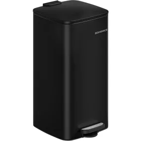   SONGMICS 30L Soft Close Pedálos Szemetes Acél Vázzal Fekete