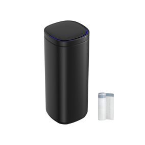   SONGMICS Szenzoros Konyhai Szemetes 50L Automata Fedéllel Fekete