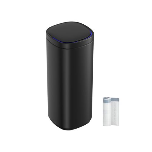 SONGMICS Szenzoros Konyhai Szemetes 50L Automata Fedéllel Fekete