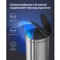 SONGMICS Automata Szenzoros Konyhai Szemetes 50L Többszínű LED Kijelzővel és Ózonos Szagtalanítóval