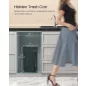   SONGMICS LTB950B01 beépíthető kihúzható szelektív hulladékgyűjtő 2x15 l acél váz ABS fedél fekete