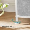 SONGMICS 8 Fiókos Tárolószekrény Textil Szürke-Fehér Fémvázas Komód