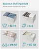 SONGMICS Slim Komód 4 Textil Fiókkal Fehér-Tölgy