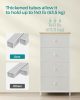SONGMICS Slim Komód 4 Textil Fiókkal Fehér-Tölgy