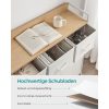 SONGMICS Modern 7-Fiókos Tárolószekrény Fehér-Fa Kombinációban