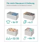   SONGMICS LTS523W57 fiókos szekrény textil fiókokkal fém vázzal fehér-fa színű