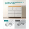 SONGMICS LTS523W57 fiókos szekrény textil fiókokkal fém vázzal fehér-fa színű