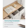 SONGMICS LTS523W57 fiókos szekrény textil fiókokkal fém vázzal fehér-fa színű