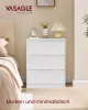 VASAGLE KAILYN Komód 3 Fiókkal Hófehér Modern Minimalist