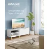 VASAGLE Modern TV Szekrény 65 Colos TV-hez Fehér Skandináv Stílusú Tárolóval
