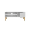 VASAGLE Skandináv TV Szekrény Retro Fehér Tölgyfa Lábakkal
