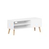VASAGLE Modern TV Szekrény Fehér 120 cm Skandináv Stílusú Állvány