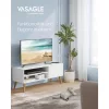 VASAGLE Modern TV Szekrény Fehér 120 cm Skandináv Stílusú Állvány