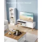   VASAGLE Modern TV Szekrény Fehér 120 cm Skandináv Stílusú Állvány