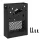 SONGMICS LUC004B01 téglalap alakú esernyőtartó acél fekete kivágott dizájnnal