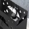 SONGMICS LUC004B01 téglalap alakú esernyőtartó acél fekete kivágott dizájnnal