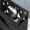 SONGMICS Dekoratív Fém Esernyőtartó Kivehető Vízgyűjtő Tálcával Fekete