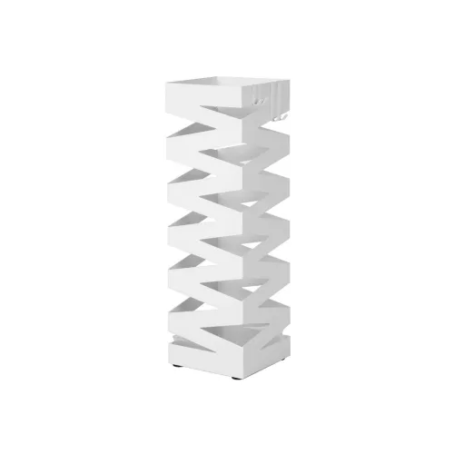 SONGMICS Modern Fém Esernyőtartó Állvány Kivehető Csepptálcával Fehér