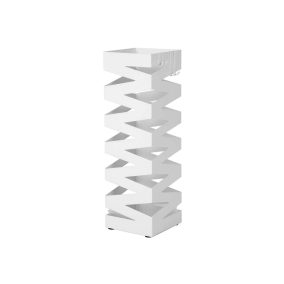   SONGMICS fém esernyőtartó állvány fehér kivehető csepegtetőtálcával