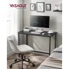 VASAGLE LWD041B56 kompakt számítógépasztal fém vázzal fekete ipari design