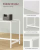VASAGLE Modern Számítógépasztal Juharfehér Acélvázzal és Polcrendszerrel