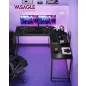 VASAGLE L-alakú Gamer Íróasztal Fekete Acél Vázzal