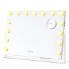 SONGMICS LWM001W02 sminktükör 15 LED izzóval matt fehér 58 x 43 cm