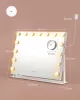 SONGMICS LWM001W02 sminktükör 15 LED izzóval matt fehér 58 x 43 cm