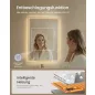   SONGMICS LED-es fürdőszobai tükör páramentesítő funkcióval 70,7 x 50,7 cm felhőfehér