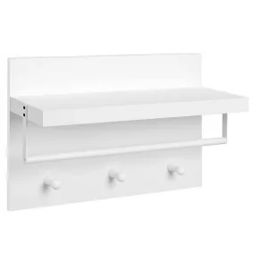   VASAGLE LWS031W01 Fali Fogas Panel Fehér Multifunkciós Tárolóval