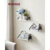 VASAGLE Industrial Lebegő Fali Polc Szett Fehér-Fekete