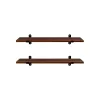 SONGMICS Retro Fali Polc Szett Barna-Fekete MDF 60 cm