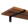 SONGMICS Retro Fali Polc Szett Barna-Fekete MDF 60 cm