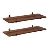 SONGMICS Retro Fali Polc Szett Barna-Fekete MDF 60 cm