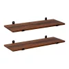 SONGMICS Retro Fali Polc Szett Barna-Fekete MDF 60 cm