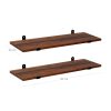 SONGMICS Retro Fali Polc Szett Barna-Fekete MDF 60 cm