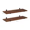 SONGMICS Retro Fali Polc Szett Barna-Fekete MDF 60 cm